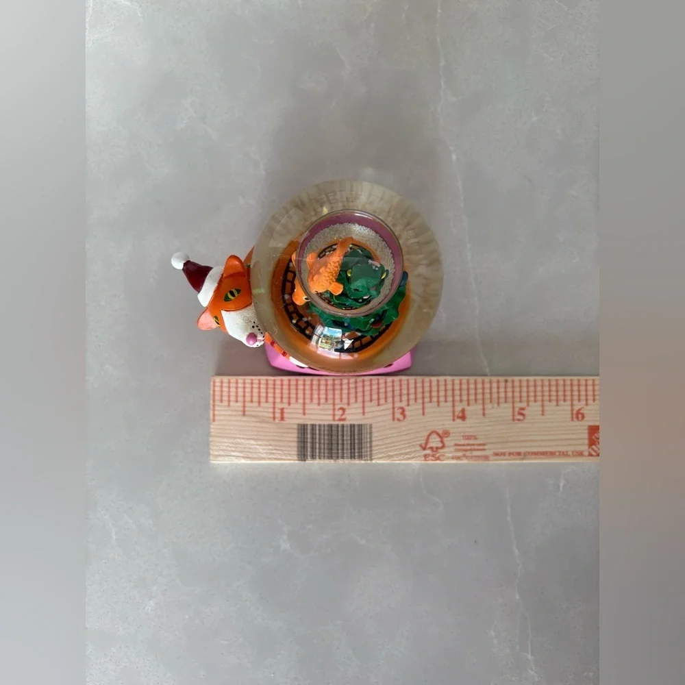 Rare VTG 1994 Neiman Marcus LTD Ed. Cat after Goldfish Snow Globe w/Original Box